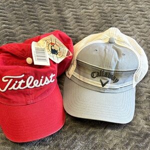 Calloway and titleist snap back Genuine Merchandise Red Cap Titleist is new